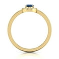 thumbnail image 3 of Round and Oval Shape Natural Sapphire Gemstone Ring in 14K Yellow Gold (Size: 5), 3 of 6