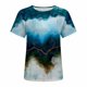 thumbnail image 5 of Jersey de cuello redondo de verano para mujer, camisa informal estampada, blusa superior de fondo Pompotops  hfajkhk138746, 5 of 9