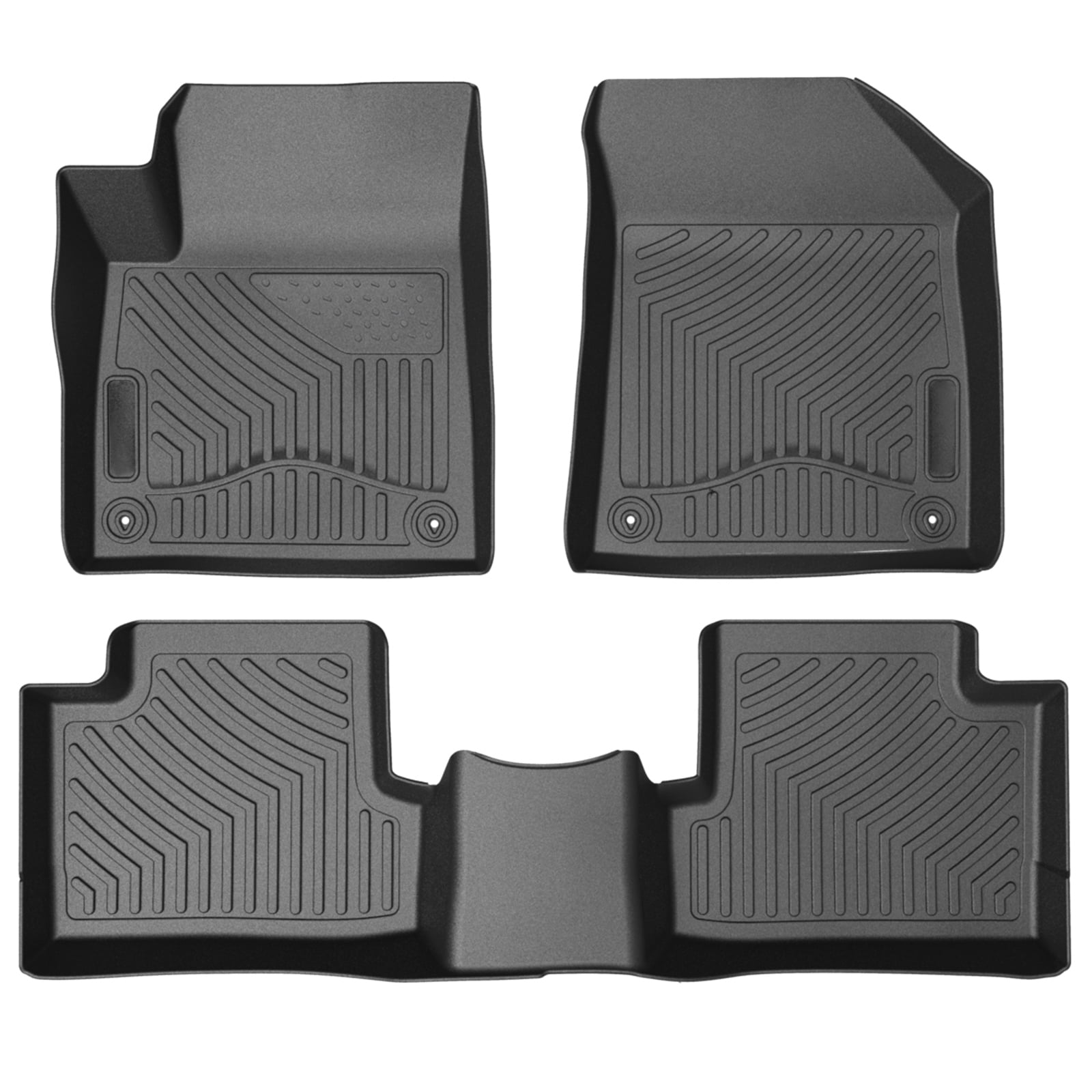 Classic Style 2 piece Rear Utility Rubber Floor Mats Universal-fit for Jeep 