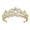 Light gold and white, variant on lanema Rhinestoned Girls Crown Decorative Hair Ornament for Brides and Formal Event