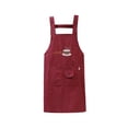 thumbnail image 3 of Abbracc Apron Professional Adjustable Work Apron with Pockets Soft Cooking Apron Cooking Dark Red, 3 of 9