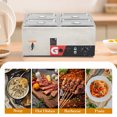 thumbnail image 5 of Yesurprise Commercial Food Warmer 4.7QT*4- Electric Steam Table 1200W Professional Countertop Stainless Steel Buffet Bain Marie 86-185°F Temp Control for Catering and Restaurants, 5 of 7