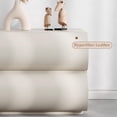 thumbnail image 6 of Nightstand with with 2 Drawer, Bedside Table with Microfibre Leather, Fashion Night Stand for Bedroom, No Assembly Required-White, 6 of 7