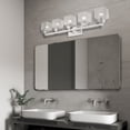 thumbnail image 4 of 10385-91 Livex Lighting Aragon - 5 Light Bath Vanity In Architectural Style-9.5 Inches Tall and 42 Inches Wide-Brushed Nickel Finish, 4 of 14