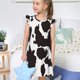 thumbnail image 4 of Balery Cow Skin 2 Camisón de princesa para niñas, pijama de algodón con mangas abullonadas, suave y bonito.-Large, 4 of 6