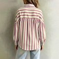 thumbnail image 3 of Button down Shirts for Women Dressy Striped Long Sleeve Blouse Fashion Casual Daily Tops by Yigetop Hot Pink S, 3 of 6