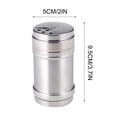 thumbnail image 3 of JoyMoreHome Seasoning Bottle Stainless Steel Dredge Shaker Rub Spice with Holes Powdered Sugar Shaker with Lid Shaker Cooking Rotatable Cover for Spice Salt Shaker Dispenser, 3 of 9