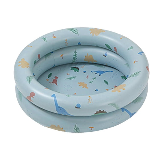 Inflatable Pool Blue Dinosaur Retro Baby Pool Thickened Wall For Children 36 Years Old Indoor Outdoor Use