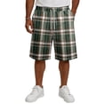 thumbnail image 3 of Delconic Men Retro Tartan Plaid Quick Dry Knee Length Casual Shorts Elastic Drawstring Waist Side Pockets Loose Fit Short Pants For Summer Beach Gym Hiking Daily Green XL, 3 of 5