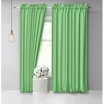 Vargottam Cotton Slub Lime Green Curtains 46 Inch Window Curtain 2-Panel Rod Pocket Living Room Drapes Curtain Set