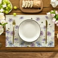 thumbnail image 7 of Sm:)e Purple Flowers Daisy Bees Summer Placemats Set of 4, 12x18 Inch Seasonal Spring Table Mats for Party Kitchen Dining Decoration, 7 of 7