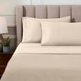 thumbnail image 2 of Superior 4-Piece Modern Ivory Egyptian Cotton Sheet Set, Queen, 2 of 14