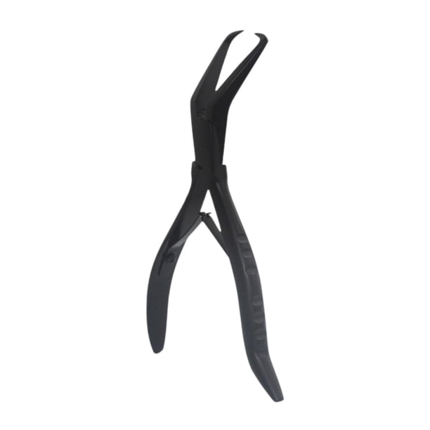Herramienta de extensión del cabello Altavo de sellado de doble orificio de doble agujero de acero inoxidable para la eliminación Micro Rings Beads Negro