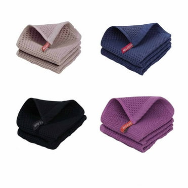 AUQ 8PCS Kitchen Towels,Ultra Absorbent Soft Eco-Friendly Wash Cloths,Cotton Microfiber Cleaning Cloth,Honeycomb Weave Dish Towels for Kitchen