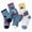 Blue, variant on Baby Girls Boys Toddler Anti Slip Socks - Cute Frilly Ruffle Grip Ankle Socks for Infant Toddler 5 Pairs(Navy,9-13 Years)