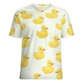 thumbnail image 5 of Rubber Duck Pattern-1 Women's Short Sleeve T-Shirt Crew Neck Casual Summer Trendy Loose Fit Tops, 5 of 6