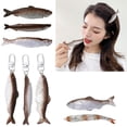 thumbnail image 5 of Osdhezcn Simulated Salted Fish Hairpin Hair Clip Headwear Headdress Creative Keychain, 5 of 17