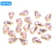 thumbnail image 3 of Paquete de 20 cristales de gota de agua para coser - Cristales de vidrio de 8x5mm en configuración de garras de oro (Rosa), 3 of 7