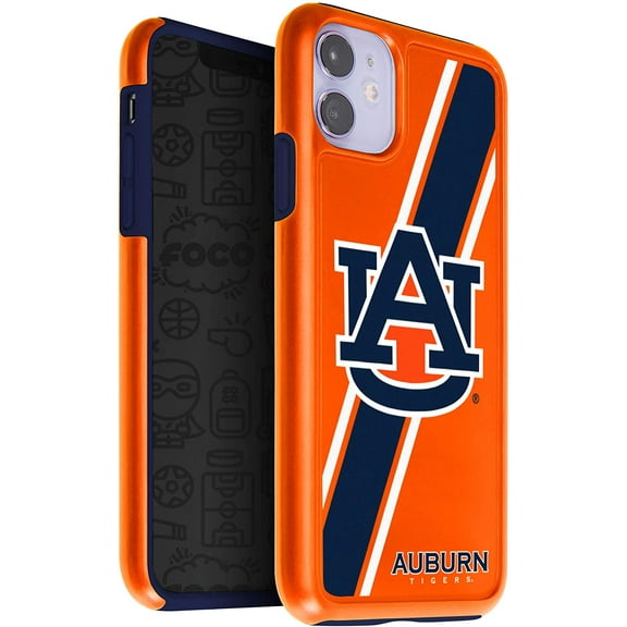 FOCO NCAA Auburn Tigers Dual Hybrid Case for iPhone 11 & XR (6.1")