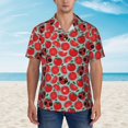 thumbnail image 5 of Picia Cute Tomato Gentle Cotton Regular Fit Short Sleeve Casual Hawaiian Shirt for Men-3X-Large, 5 of 7