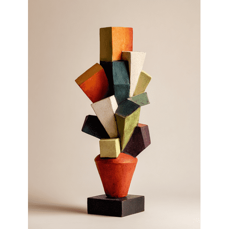 Abstract Geometric Sculpture Canvas Art Print Wall Decor for Living Room Bedroom Office Home Cafe Bar Hotel Apartment
