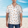 thumbnail image 2 of Susaid Cute Cartoon Dogs Print Hawaiian Shirts for Men Women,Hawaiian Summer Short-Sleeve Casual Relaxed-Fit Button-Down,3X-Large, 2 of 7