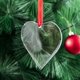 thumbnail image 3 of Venta al por mayor de adornos navideños de vidrio, decoración personalizada, adorno de cristal transparente k9 con forma de corazón de Navidad, 3 of 3
