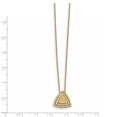 thumbnail image 7 of 14k Two Tone Gold Satin Triangle Necklace, 7 of 7