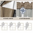 thumbnail image 3 of Anchor Brown Kitchen Window Curtains, Swag Curtains Valance for Bedroom Living Room Bathroom, Nautical Grey Rustic Farmhouse Wood Grain Rod Pocket Window Curtain Block Drapes 2 Panels 28"x36", 3 of 9