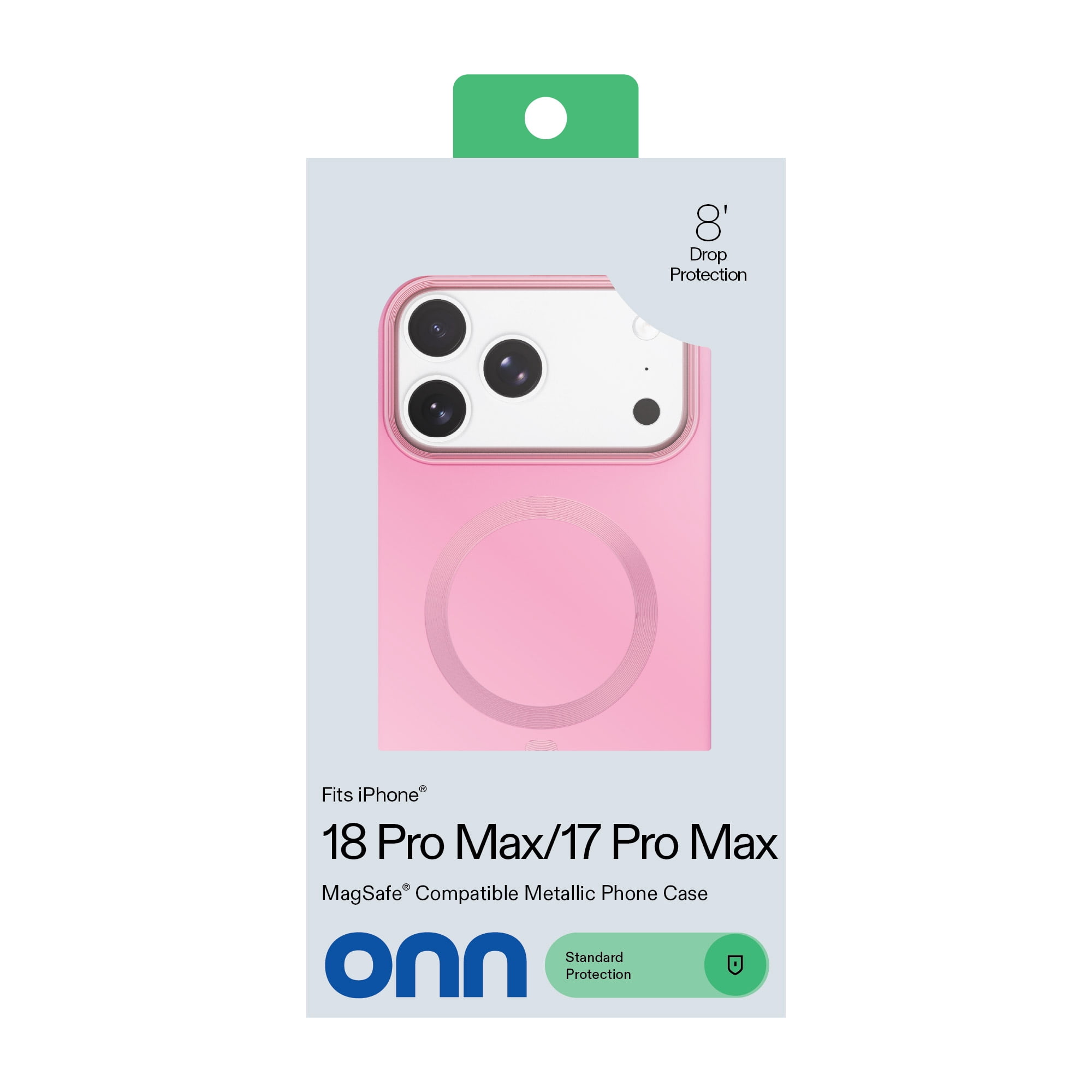 onn Soft Touch Phone Case for iPhone 18 Pro Max / 17 Pro Max, MagSafe Compatible - Pink