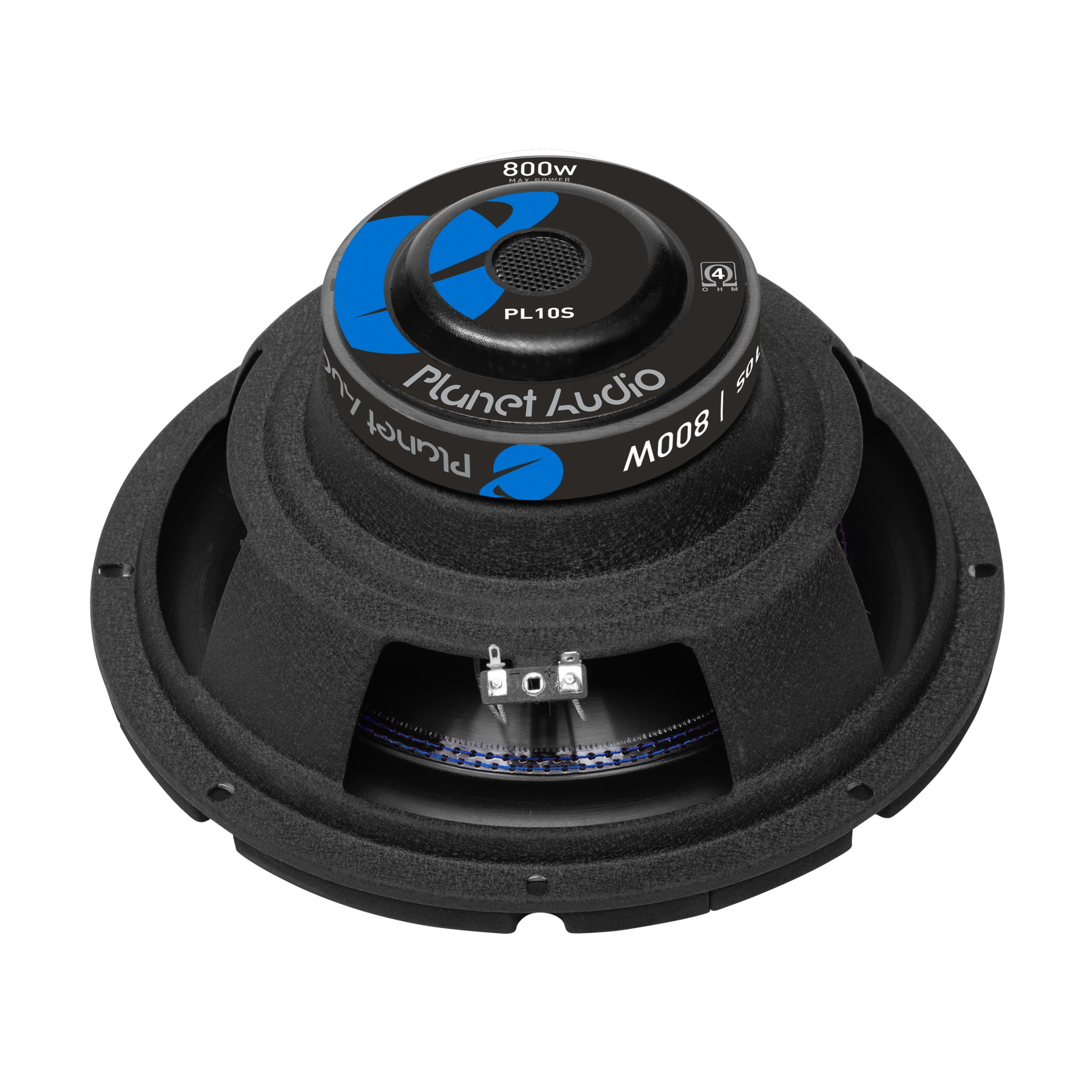 Planet Audio PL10S Anarchy Series 10 inch Car Subwoofer - 800 Watts Max, Single 4 Ohm Voice Coil, Sold Individually, Hook up to Amp