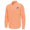 thumbnail image 2 of Men's Antigua Orange Oklahoma City Thunder Ellis Woven Tri-Blend Button-Down Shirt, 2 of 3