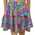 thumbnail image 3 of Mepaouo Girls Metallic Skirt 3-Layer Pleated Ruffle Tutu Polka Dot Carnival Dance Skorts Sizes XXS-XL, 3 of 4