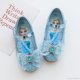 thumbnail image 1 of Disney-zapatos de fondo suave de dibujos animados para niña, zapatillas de princesa de Elsa, zapatos de cristal congelado, zapatos planos de cuero para niña con flores, 1 of 4