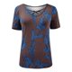 thumbnail image 4 of Camiseta de manga corta con cuello en V y estampado de moda para mujer Pompotops hkajfhjk462765, 4 of 5