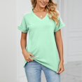 thumbnail image 2 of XuJwPNcy Womens T Shirts Short Sleeve V Neck Tops with Fashion Summer Soft Casual Comfy Outfits Clothes, 2 of 7