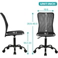 NiamVelo Executive Mesh Office Chair Armless Computer Chairs Adjustable Desk Chair with Lumbar
