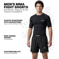 thumbnail image 2 of Exxact Sports MMA Shorts, No Gi BJJ Shorts for Men for Boxing, UFC, Kickboxing, Grappling, Jiu Jitsu & Cross Training (Black, Small), 2 of 7