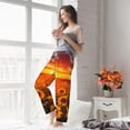 thumbnail image 5 of Salouo Sunset Golden Sunflower Field Print Women's Pajama Pants Casual Loose Sweatpants PJs Flowy Pants Drawstring Palazzo for Women Wide Leg Pants Lounge Pajama -XX-Large, 5 of 8