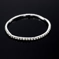 thumbnail image 3 of Pulsera tobillera de cristal elástica con diamantes de fila de diamantes flash europea y americana multicapa opcional oro plateado, 3 of 6
