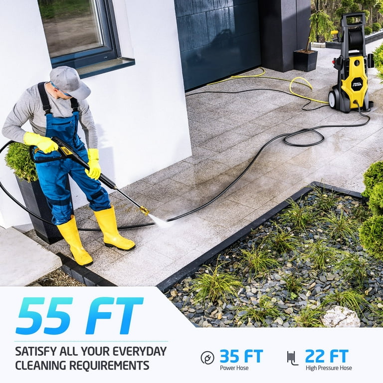 Tcisa 4200 PSI Electric Pressure Washer, 3GPM Cleaning Power, 35FT