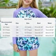 thumbnail image 3 of WOXIHUAN Girls 2 Pieces Rash Guard Swimsuit Long Sleeve Tankini with Shorts Printed Swimwear Purple 8-9 Years, 3 of 6
