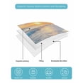 thumbnail image 5 of Sunset Beach Twin Size Down Alternative Comforter, Lightweight Comforter Quilt Bedding Set with Pillow Shams Spray Ocean Waves Sky Nature Scenery All Seasons Bed Comforter Duvet Insert 68"x86", 5 of 7