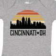 thumbnail image 4 of Inktastic Cincinnati Ohio Skyline Retro Boys or Girls Baby Bodysuit, 4 of 5