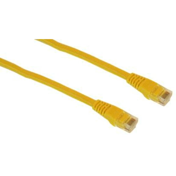 IEC M05294-01 RJ45 4pr Cat 5e UTP Cable With Molded Snag Free Strain Relief Yellow - Imported 1'