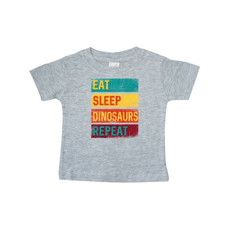 

Inktastic Eat Sleep Dinosaurs Repeat Gift Baby Boy or Baby Girl T-Shirt