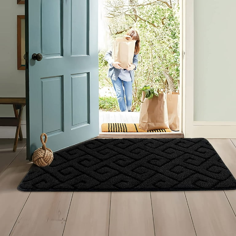 DEXI Indoor Doormat Front Door Rug, 24X35 Absorbent Machine Washable  inside Do