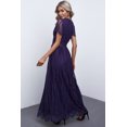 thumbnail image 1 of ABPHQTO Vestido largo de encaje azul con relleno de tu corazón para mujer, 1 of 5