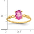 thumbnail image 2 of Primal Gold 14 Karat Yellow Gold 7x5mm Oval Pink Sapphire Ring, 2 of 4