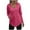 Hot Pink, variant on Women's Loose Casual Long Sleeve Waffle Sweatshirt Tops with Drawstring Hooded V-Neck Fall Pullover Hoodies